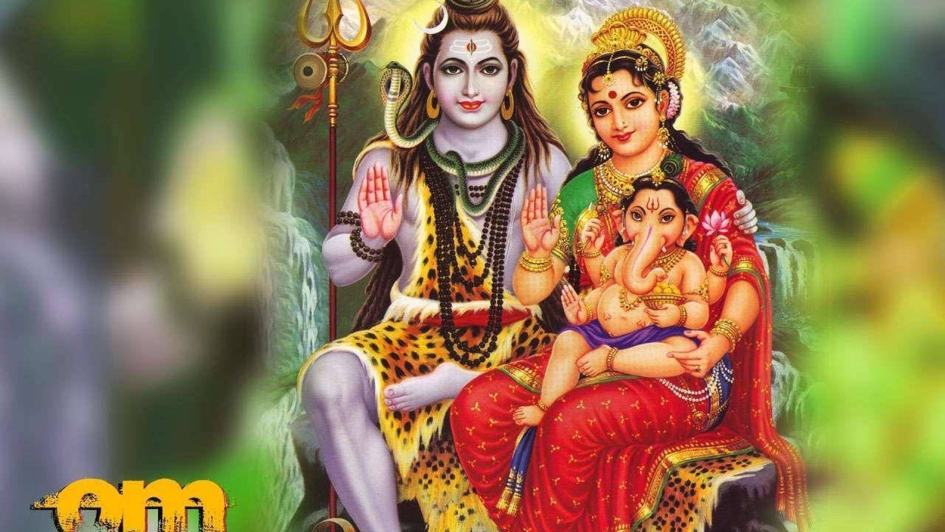 1920x1080 Shiva Parvati Family Photo, Desktop