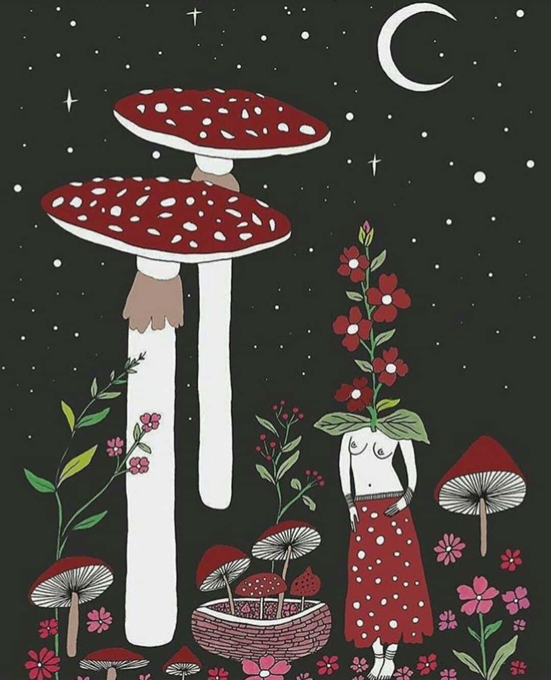 1080x1340 Download Imagining a World With Mushroom Phones Wallpaper, Phone