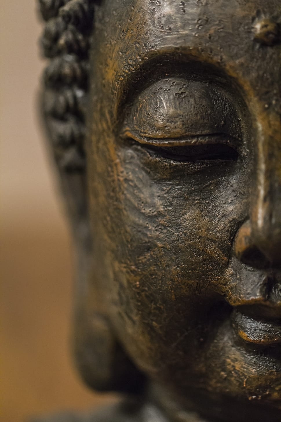 970x1460 bronze buddha statue free image, Phone