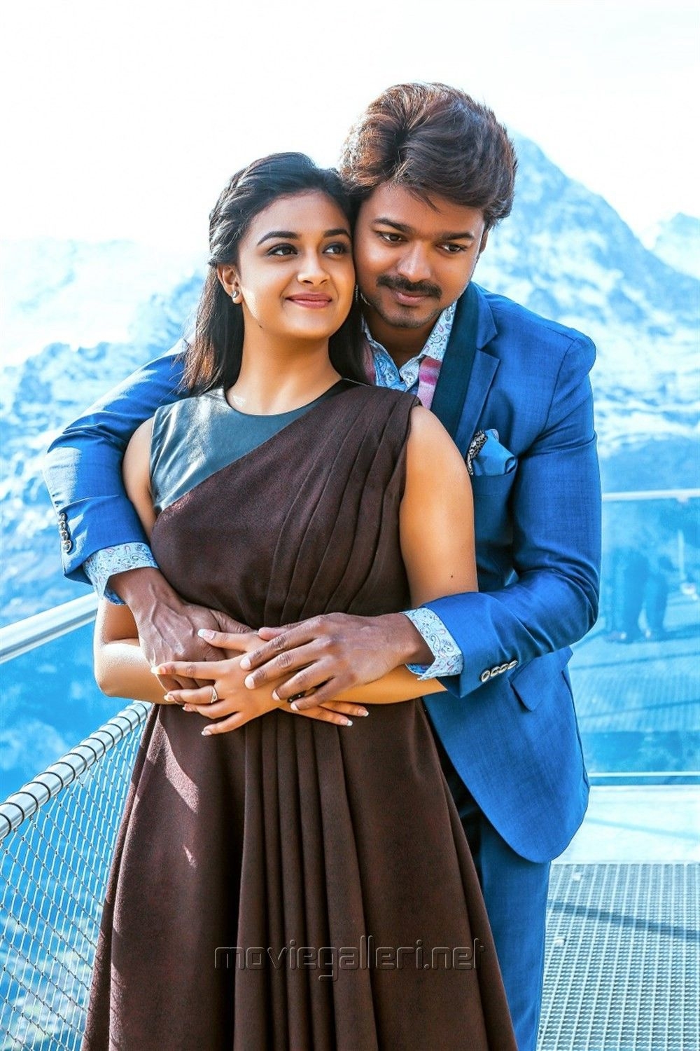 1000x1500 Keerthi Suresh, Vijay In Agent Bhairava Movie Stills Suresh With Vijay HD Wallpaper, Phone