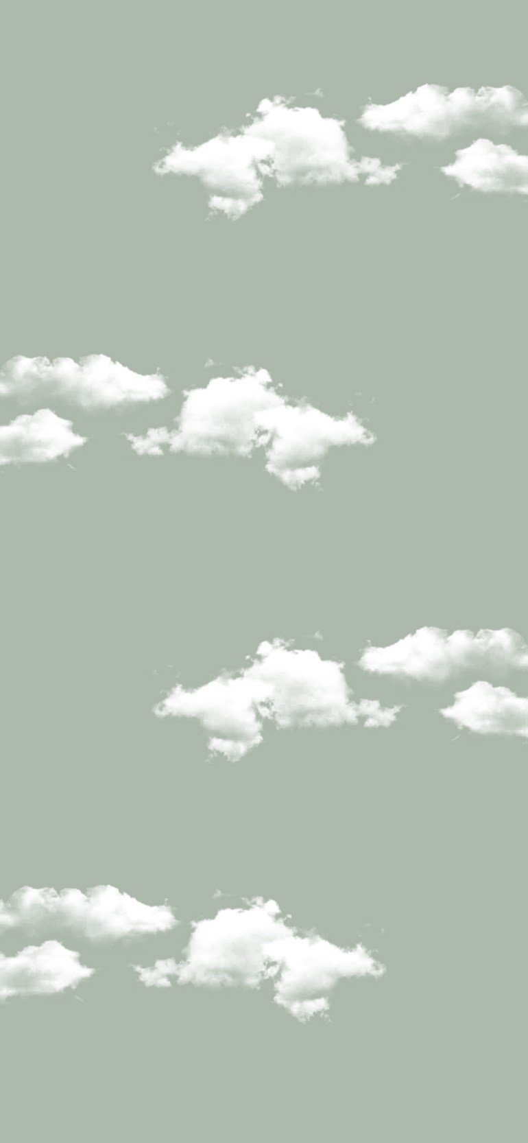 770x1670 Sage Green Aesthetic Wallpaper, Cloud Sage Green Sky Wallpaper, Phone