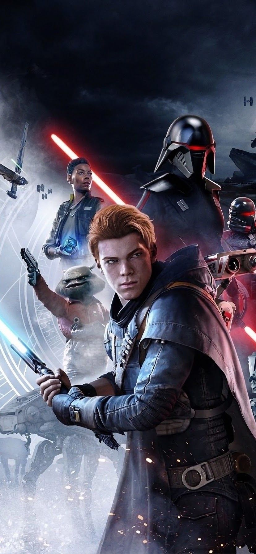 830x1800 Star Wars Jedi Fallen Order Cal Kestis Characters 4K Wallpaper, Phone