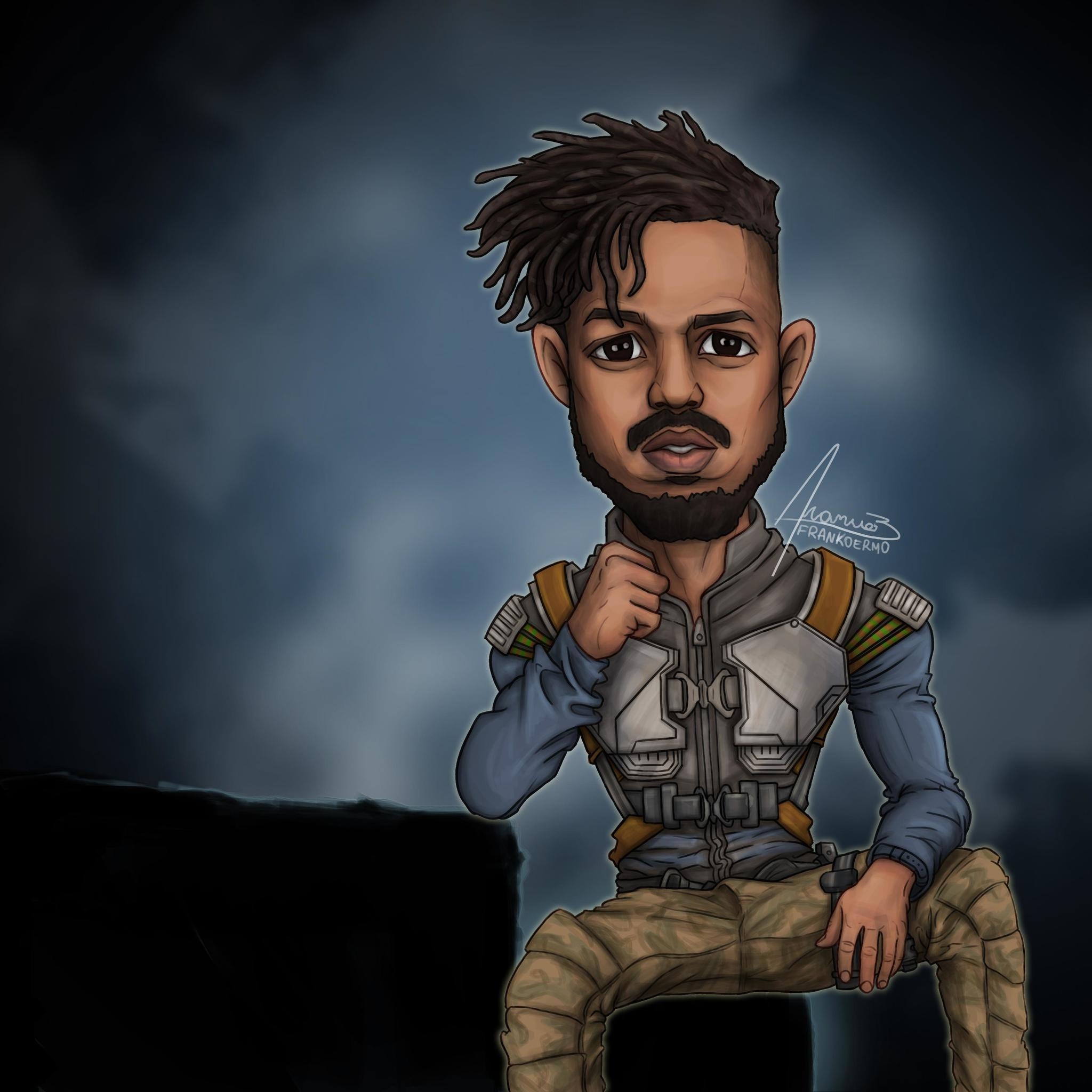 2050x2050 Erik Killmonger 5k Artwork iPad Air HD 4k Wallpaper, Phone