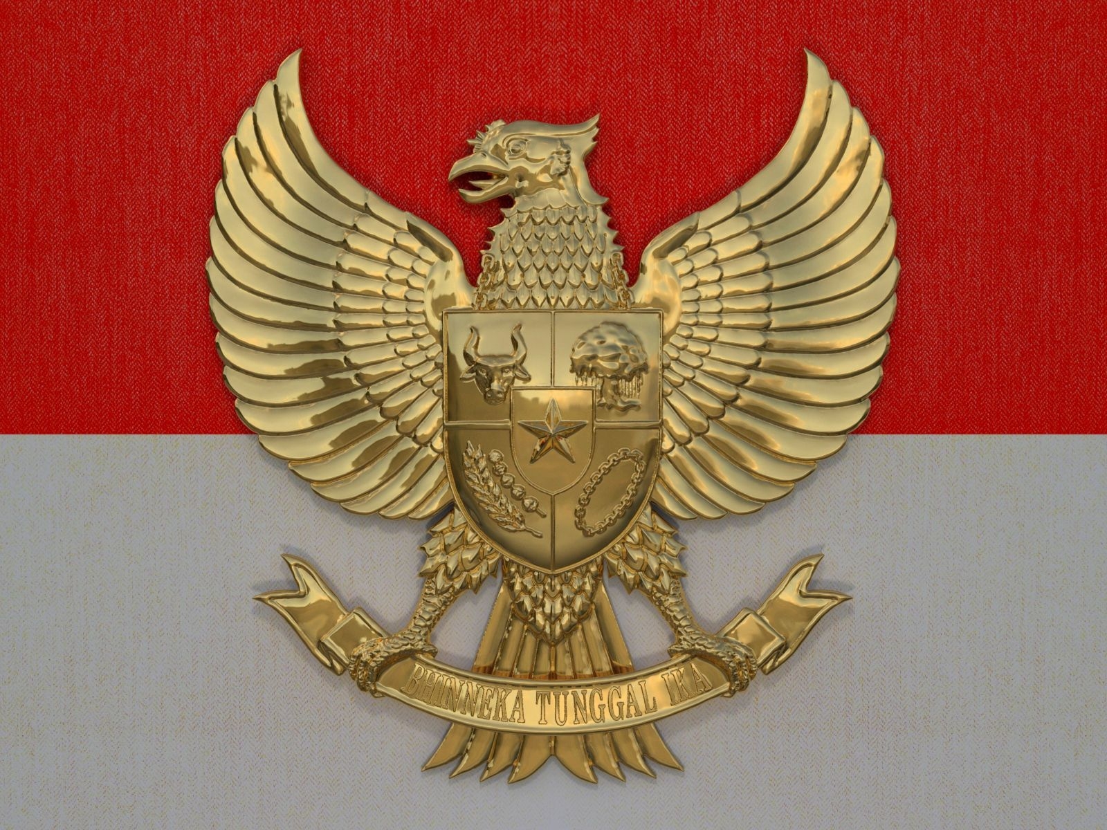 1600x1200 3D model Garuda Pancasila Logo, Desktop