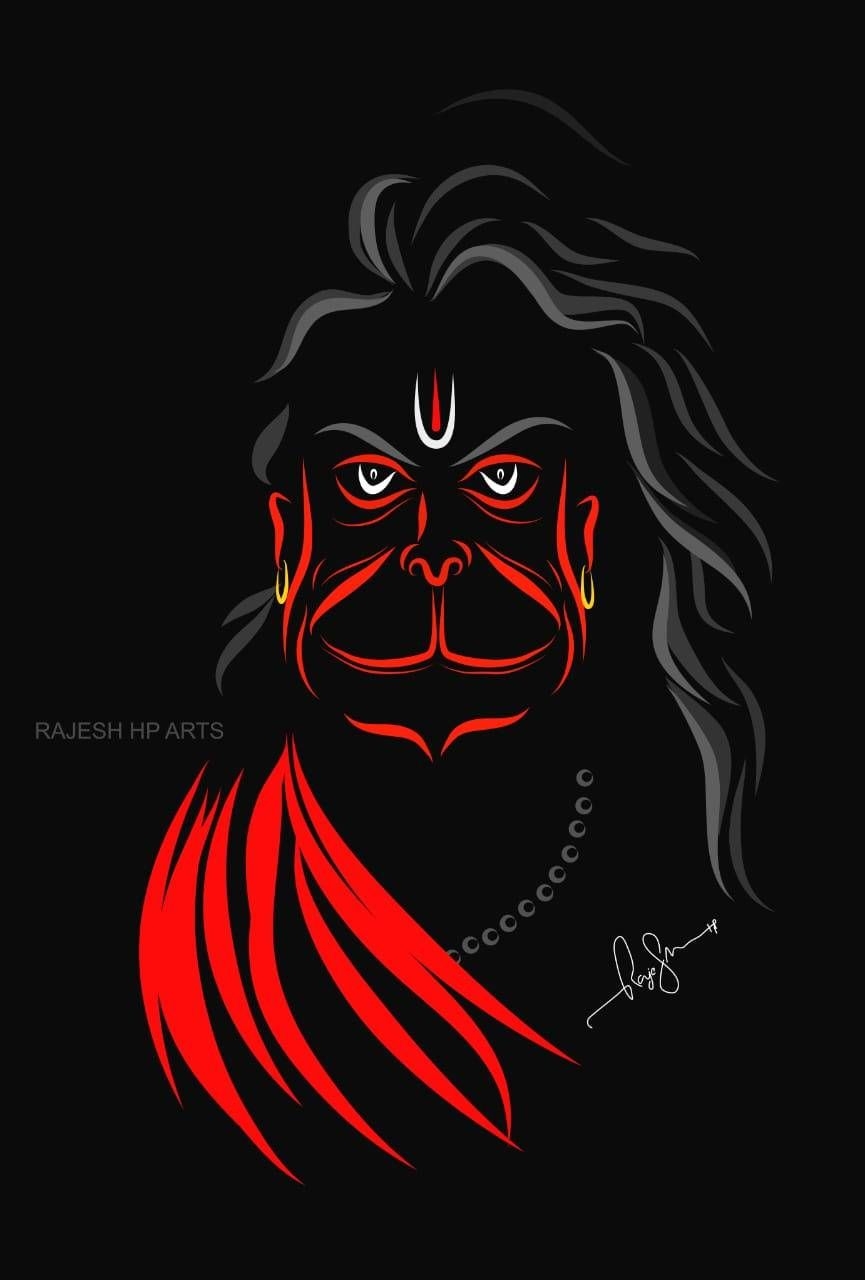 870x1280 Hanuman wallpaper, Phone