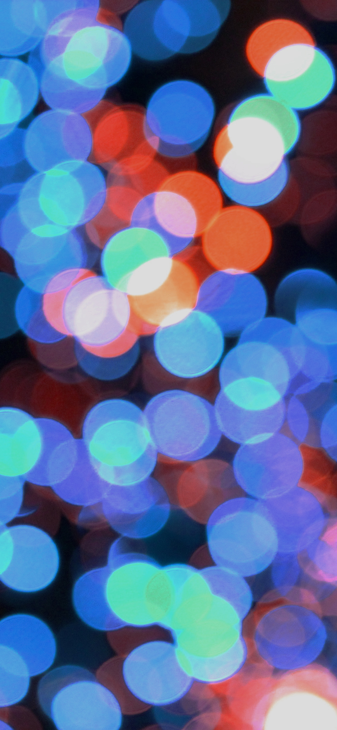 1130x2440 Bokeh Art Light Blue Red Pattern Wallpaper, Phone