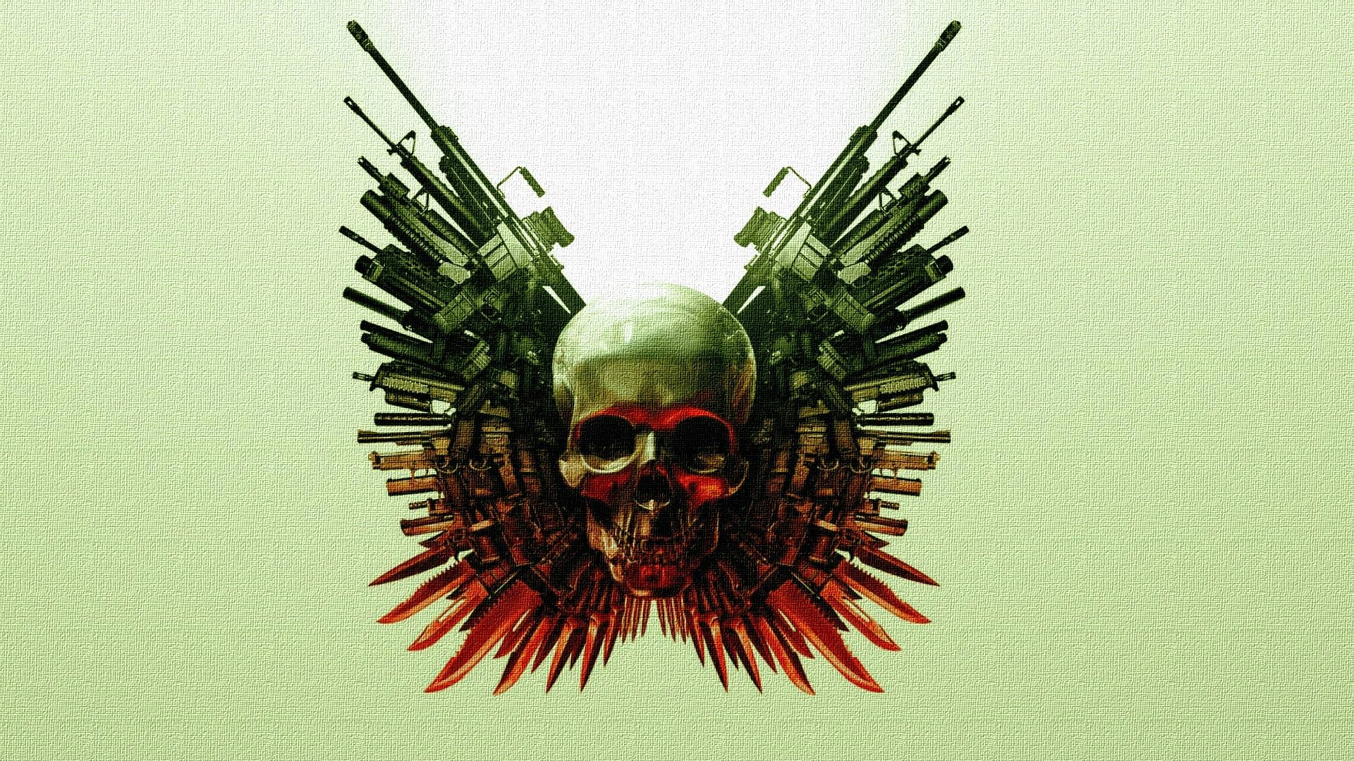 1920x1080 Cool Skull And Guns Wallpaper, Desktop