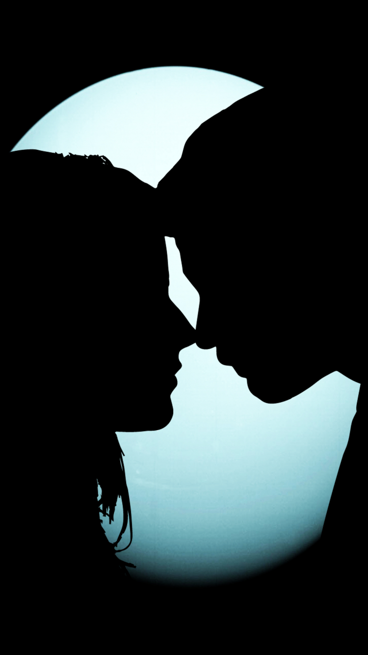 750x1340 Couple Wallpaper 4K, Silhouette, Together, Black Dark, Phone