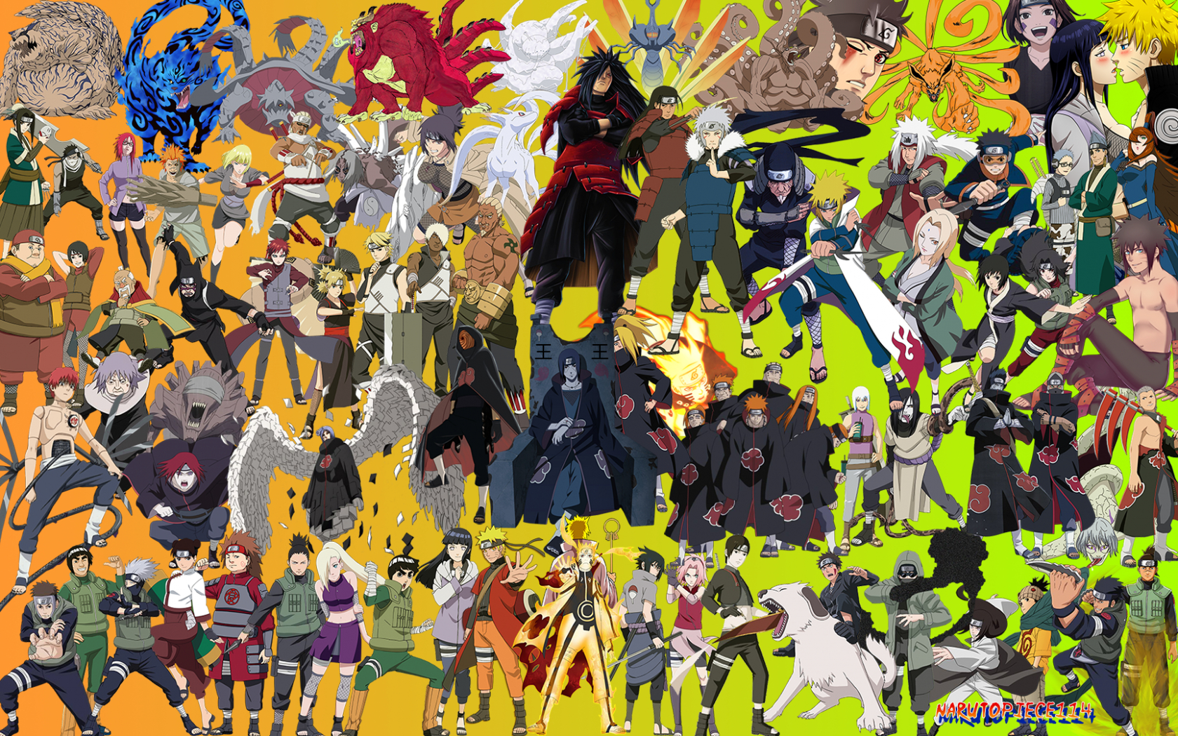 1680x1050 Free download All Naruto Characters wallpaper 205890 1728x1080, Desktop