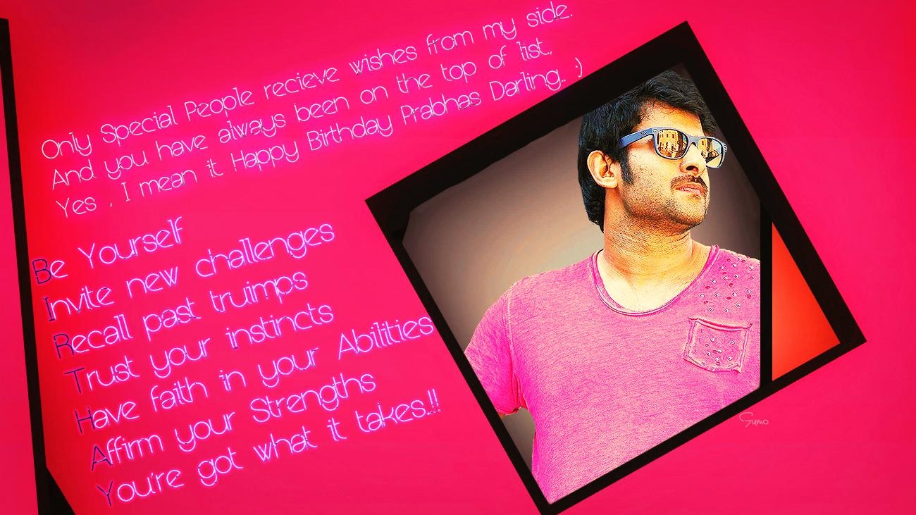 1300x740 Prabhas Birthday Photo Wallpaper Birthday Prabhas Darling, Desktop