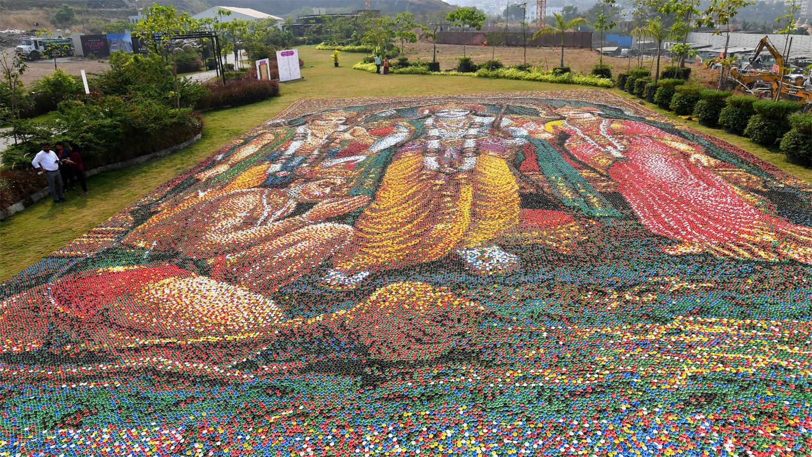 1600x900 Renowned artist Chetan Raut creates worlds biggest Ram Darbar in Mumbai. City of India Videos, Desktop