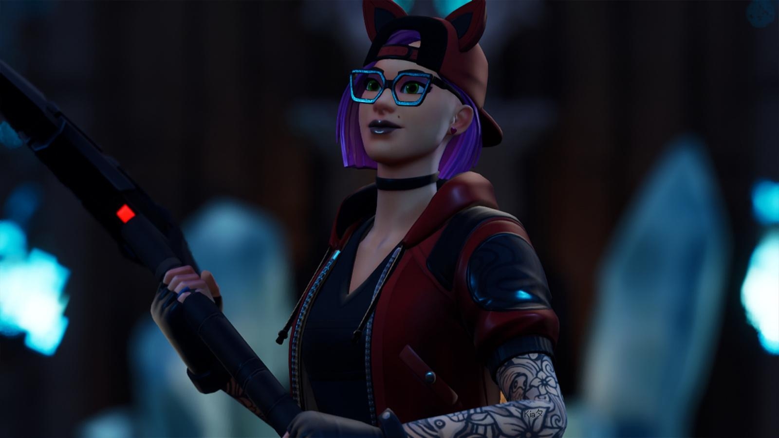 1600x900 Downaload Glasses, woman skin, urban girl, Fortnite wallpaper, Desktop