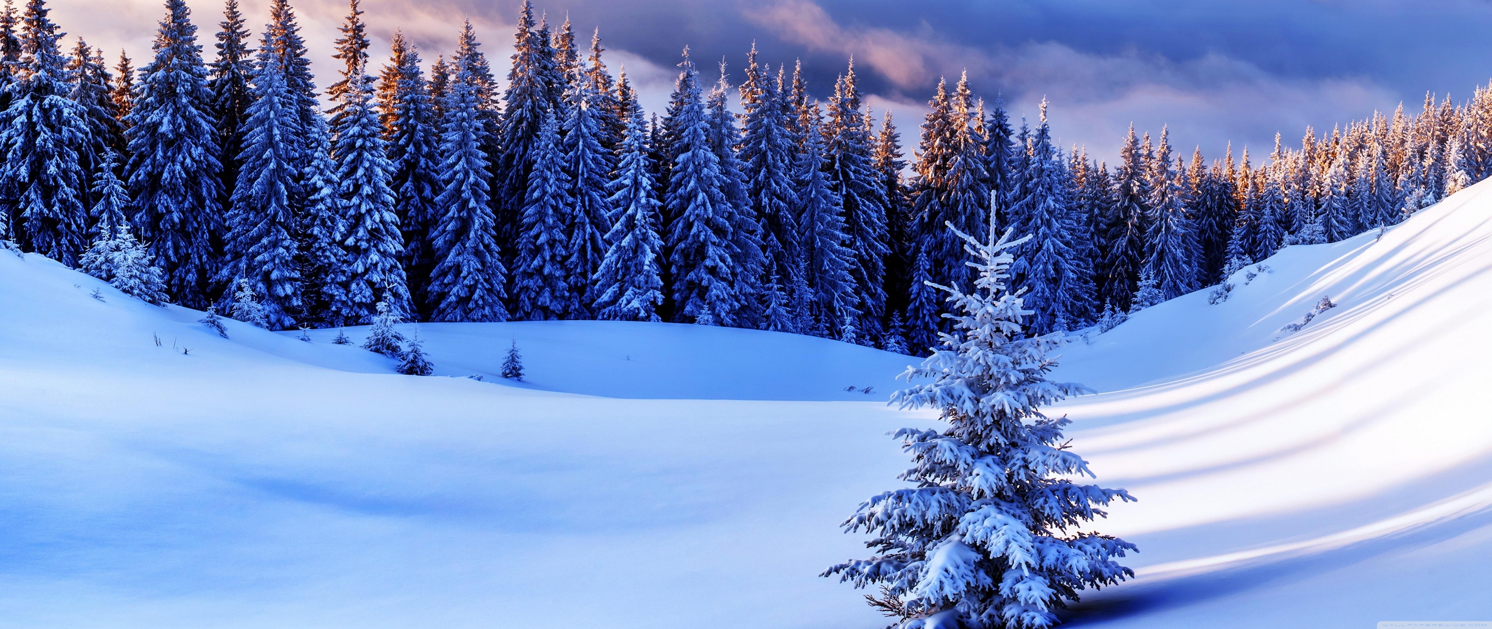 5120x2160 Winter Season, Mountains Ultra HD Desktop Background, Dual Screen