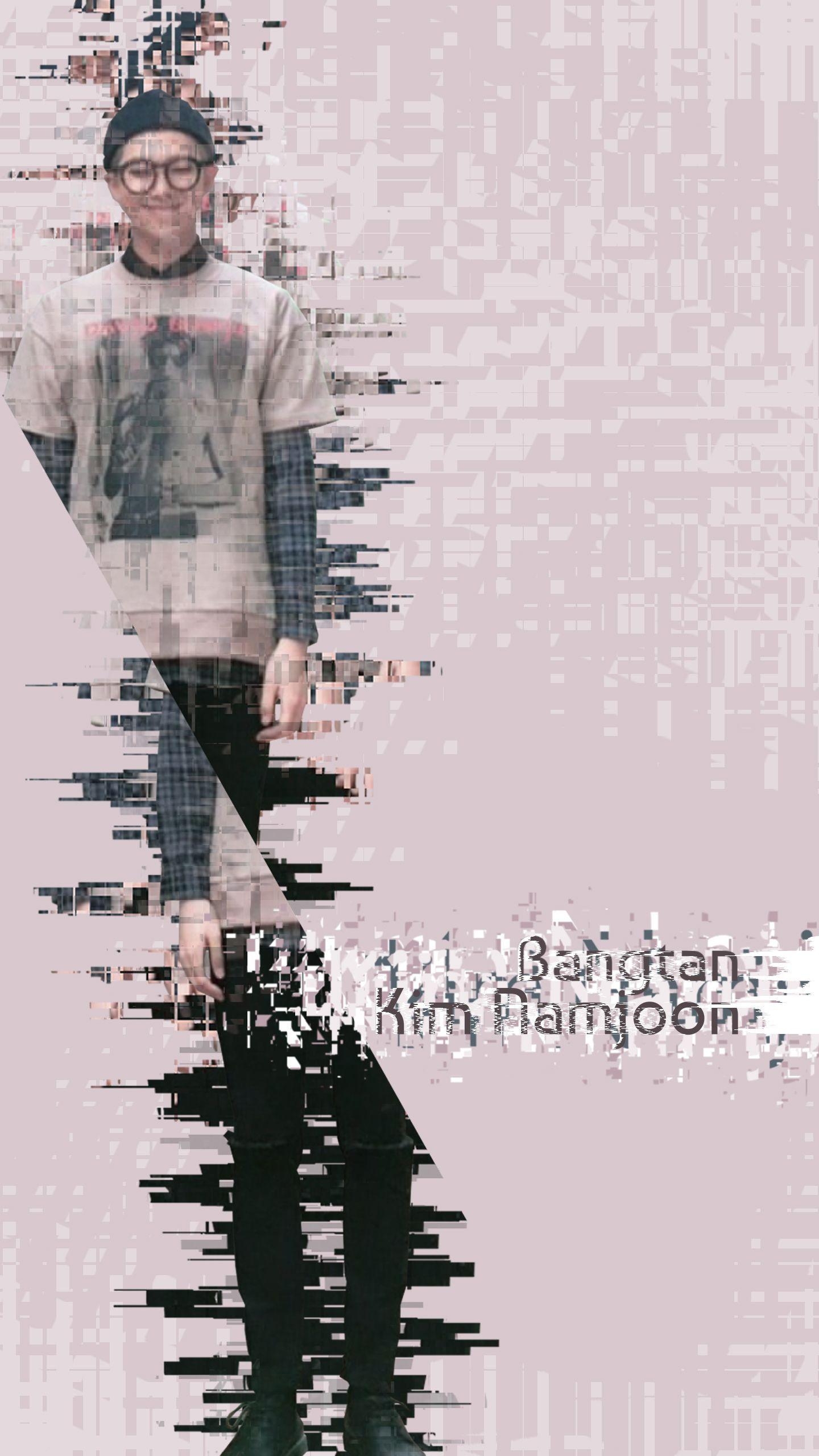 1440x2560 BTS NAMJOON Soft Glitch. KPop. Glitch, Phone