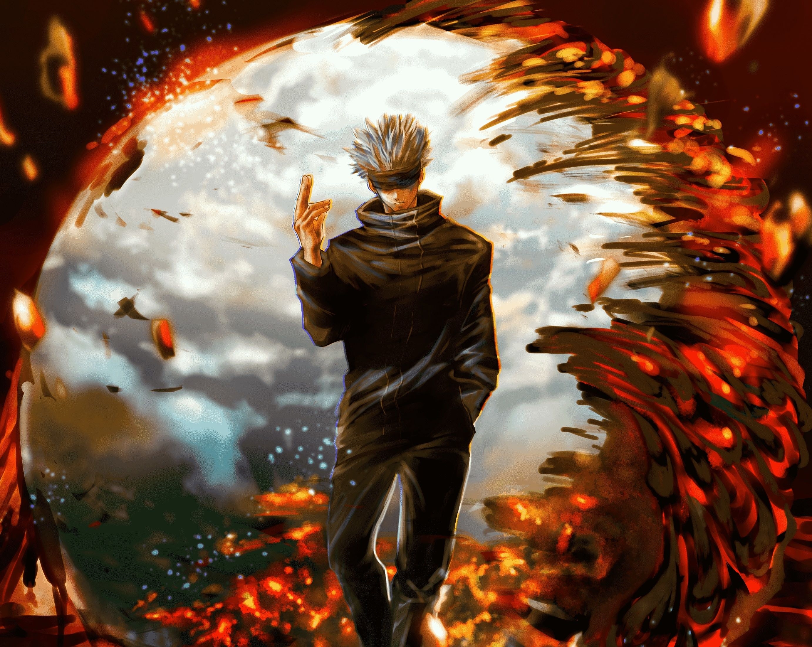 2770x2210 Satoru Gojo Jujutsu Kaisen Art.wallpaperden.com, Desktop