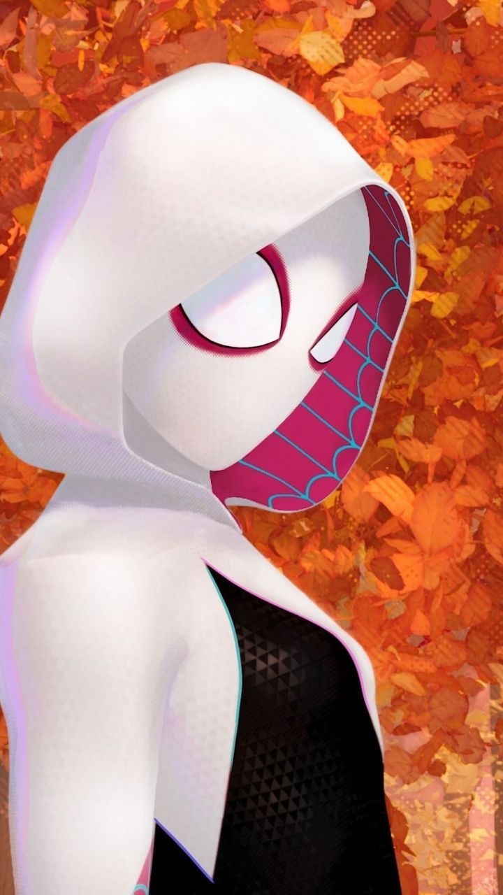 720x1280 Wallpaper Movie, Spider Man: Into The Spider Verse, White, Animation Movie. Spider Gwen Art, Spider, Spiderman, Phone