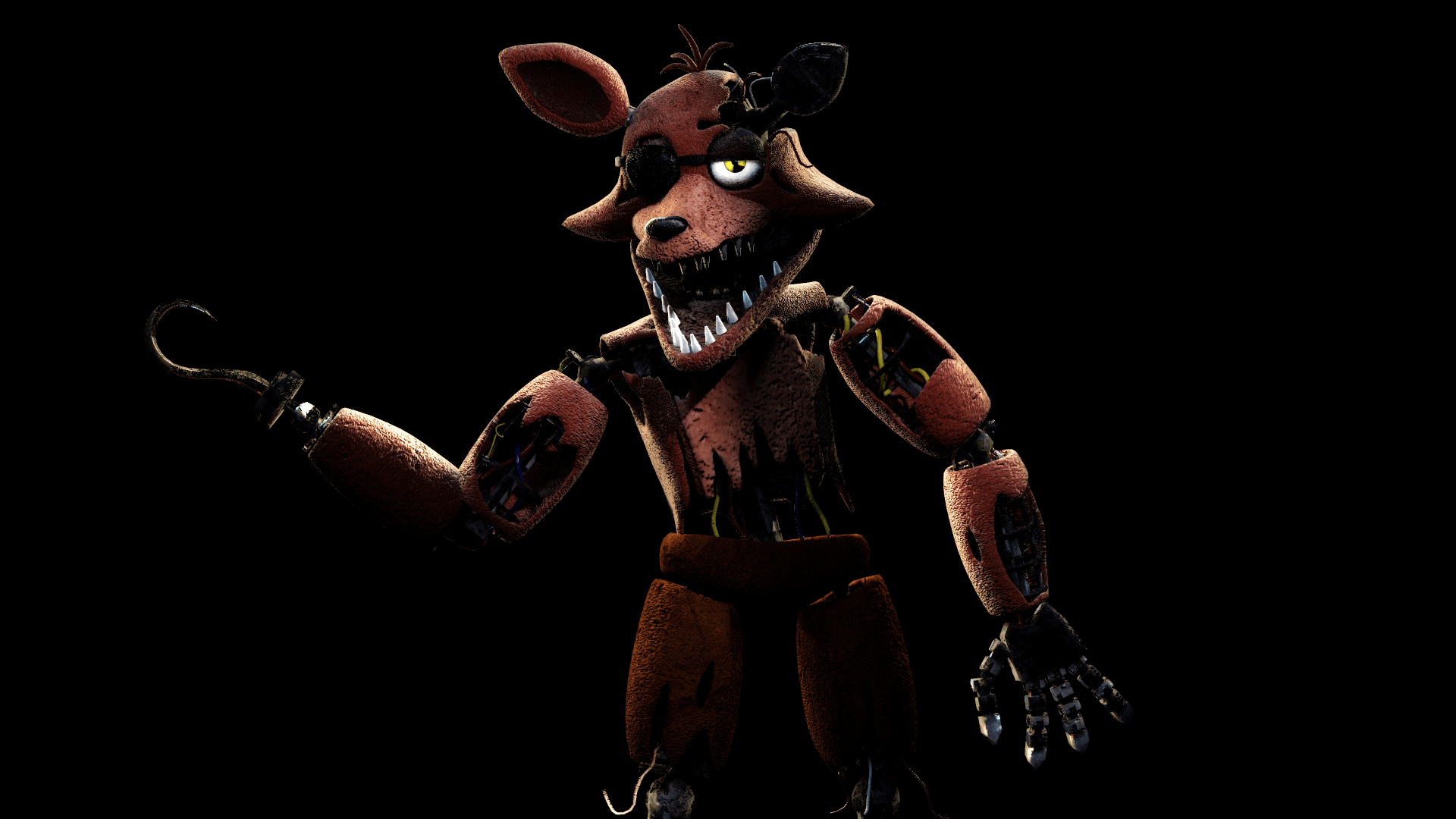 1920x1080 SFM A Simple Withered Foxy Render, Desktop