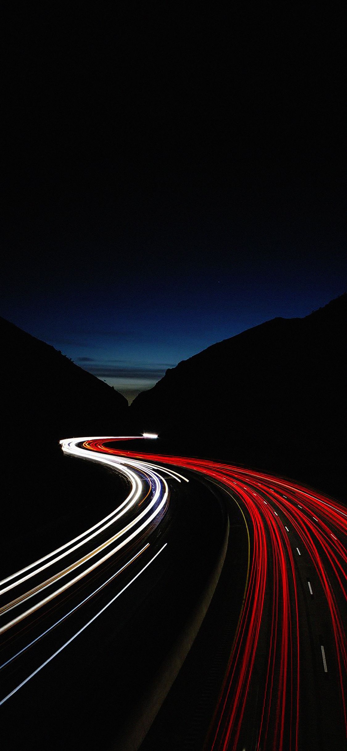 1130x2440 street car lights night, Phone