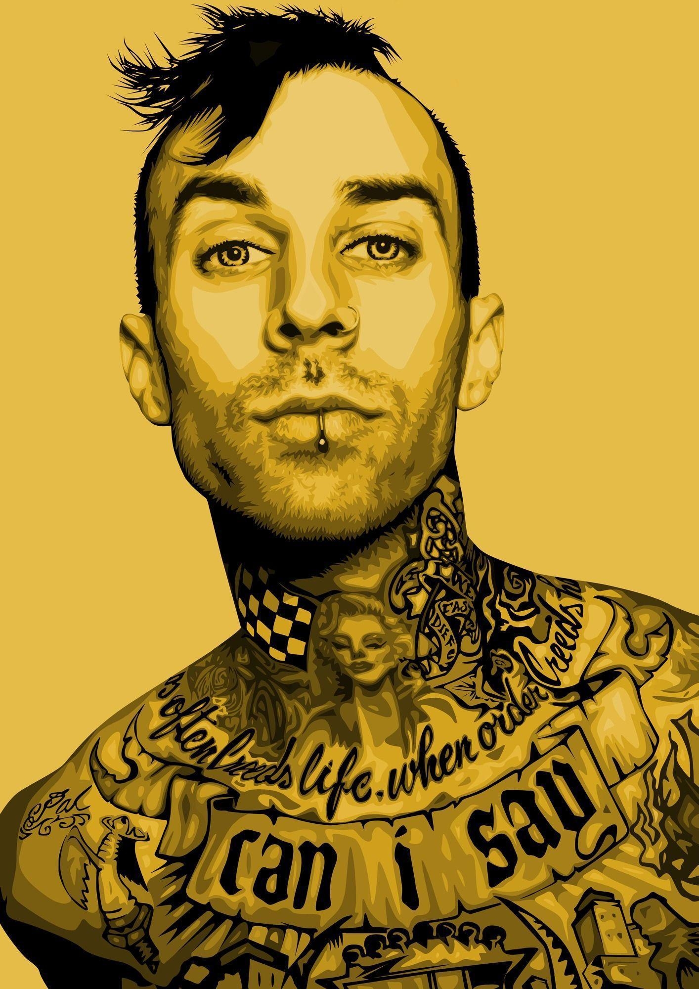 1420x2000 Travis Barker Wall Mural. Travis Barker Wallpaper, Phone