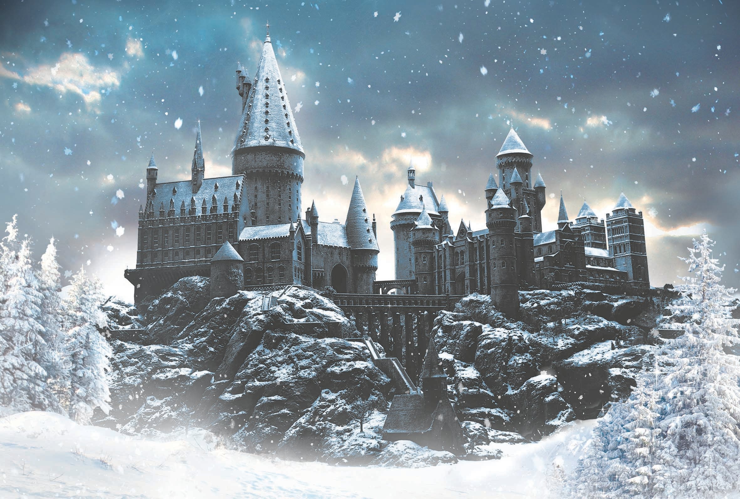 2370x1600 Hogwarts Snow Wallpaper, Desktop