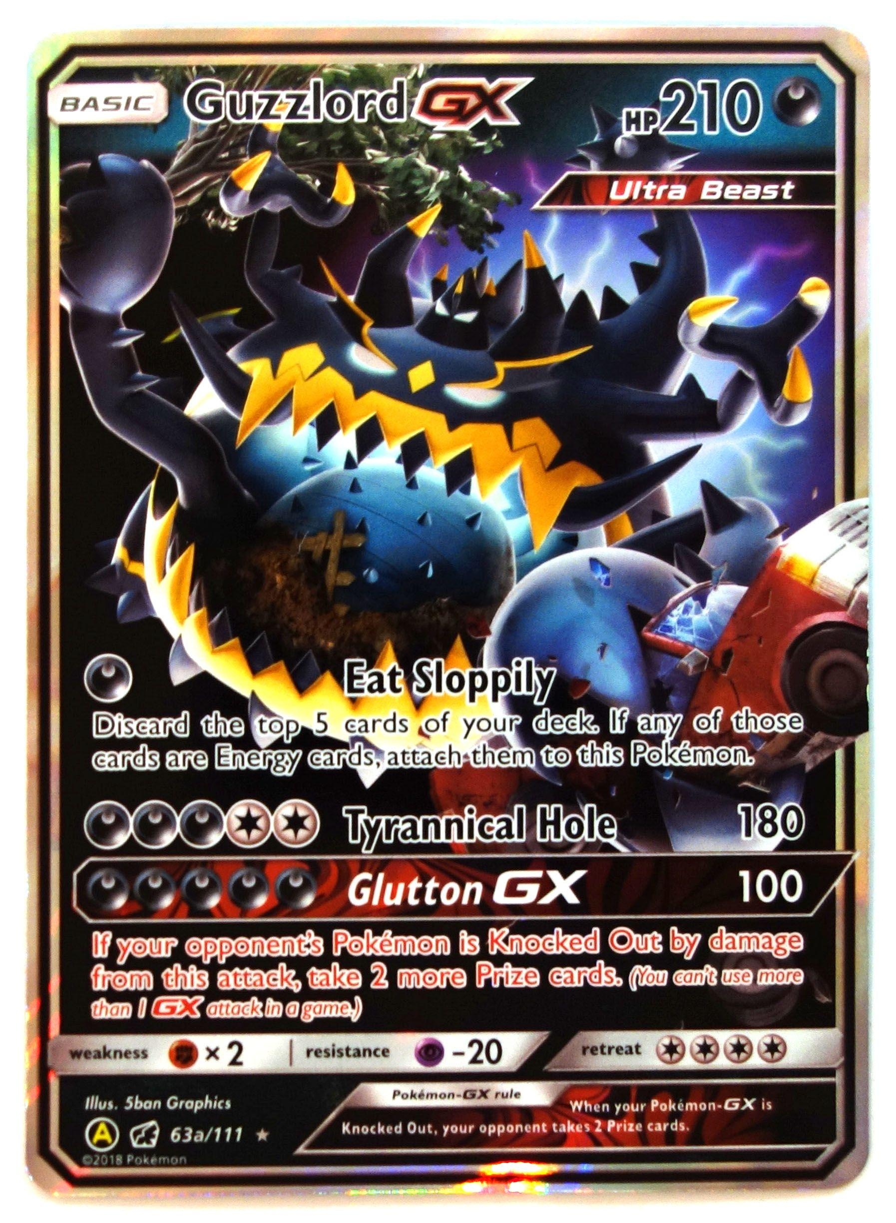 1800x2450 Pokemon, Guzzlord GX 63a Promo, Ultra Rare, NM M, Phone