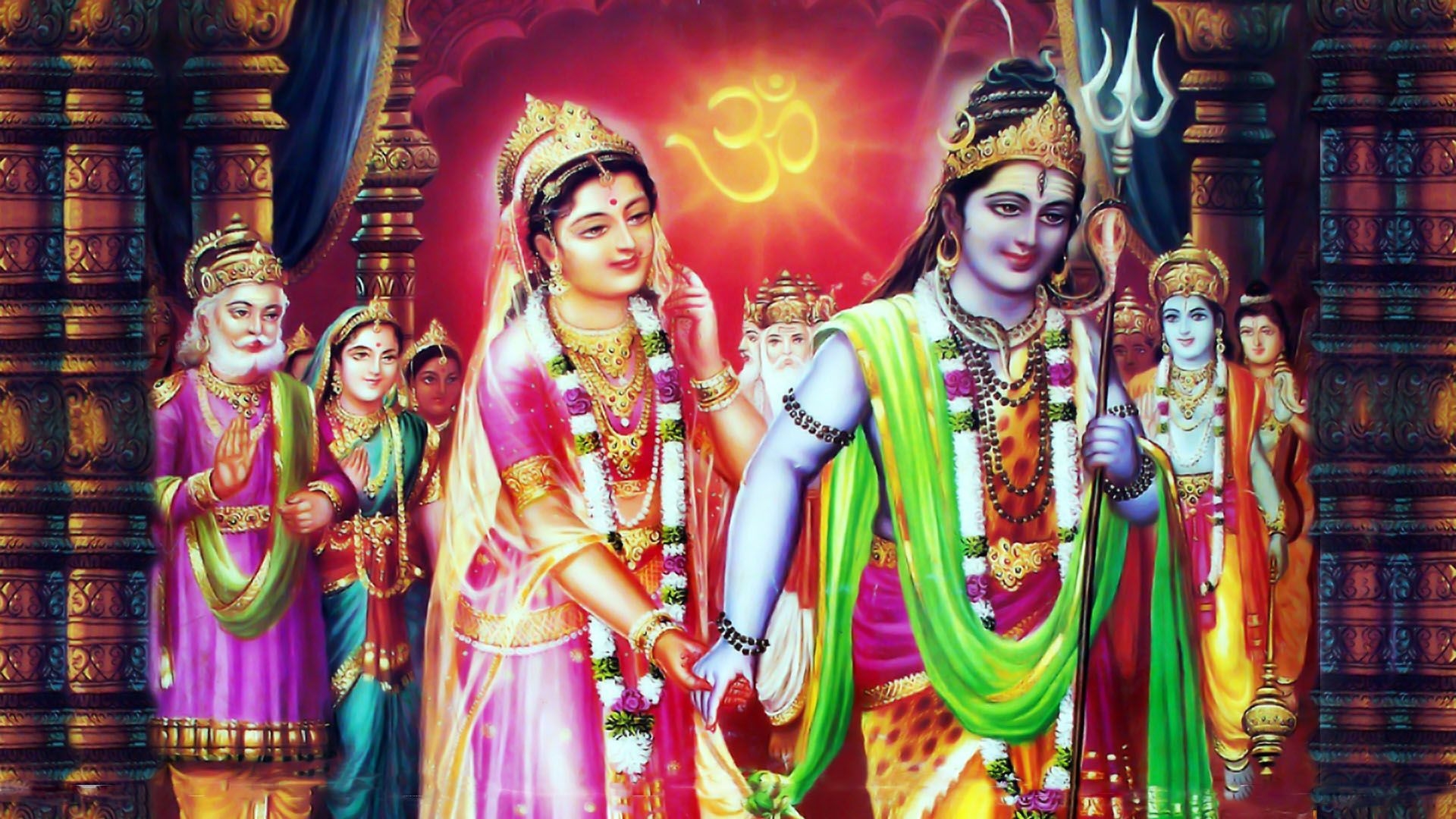 1920x1080 image Of Shiv Parvati Marriage. Hindu Gods and Goddesses, Desktop