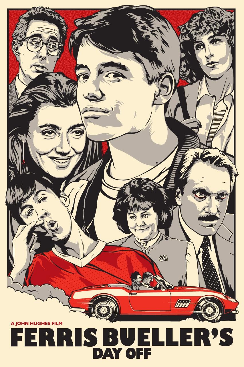 860x1280 Redesigned Movie Poster for FERRIS BUELLER'S DAY OFF, Phone