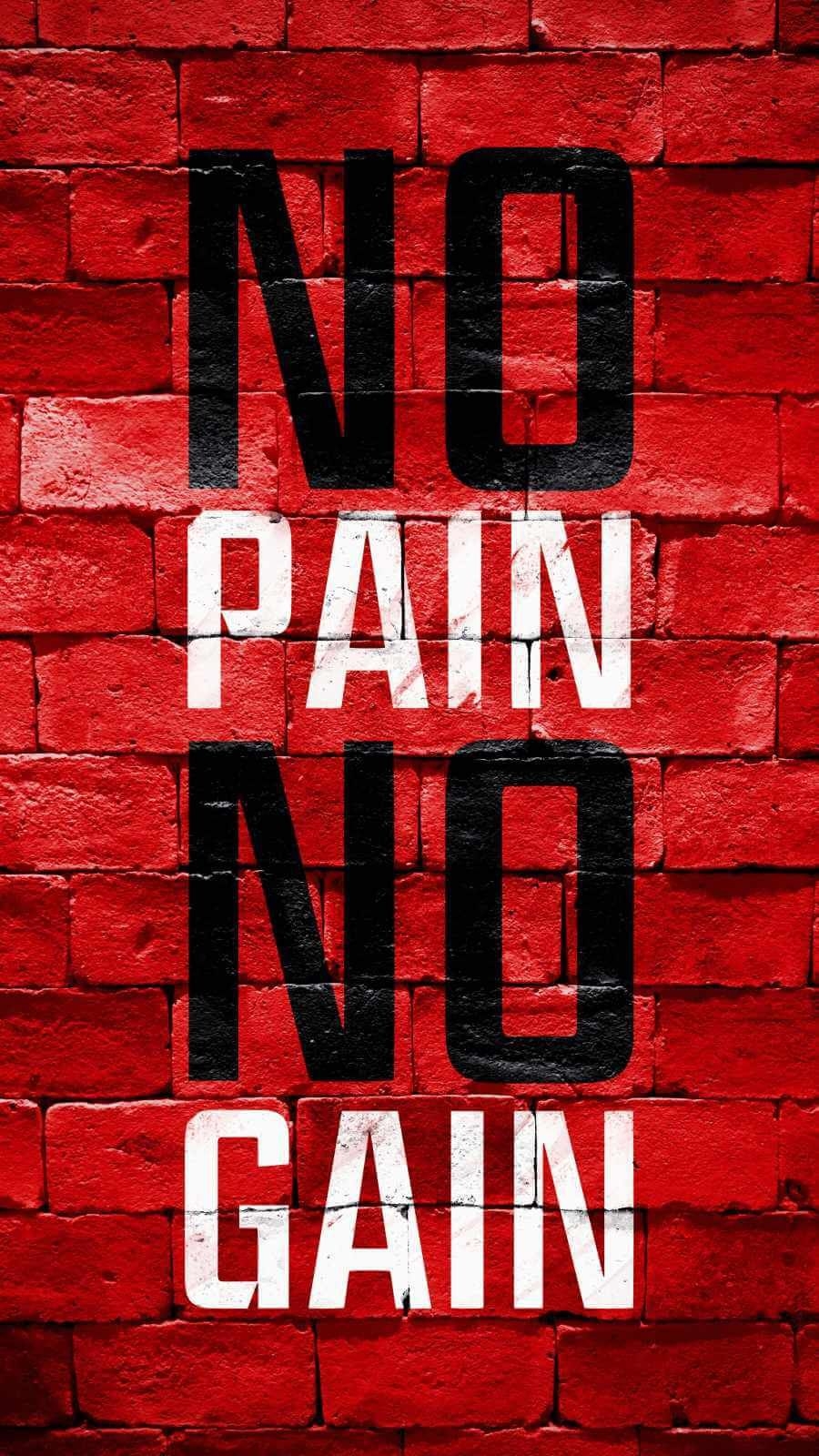 900x1600 Quote No Pain No Gain 4K iPhone Wallpaper, Phone