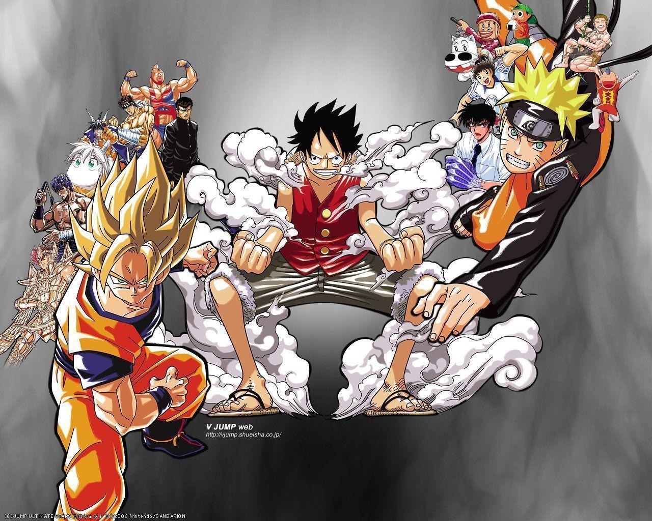 1280x1030 Son Goku Naruto Luffy Dragon Ball Z Wallpaper. High Definition, Desktop