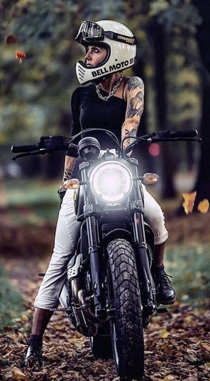 710x1280 Biker girl wallpaper, Phone