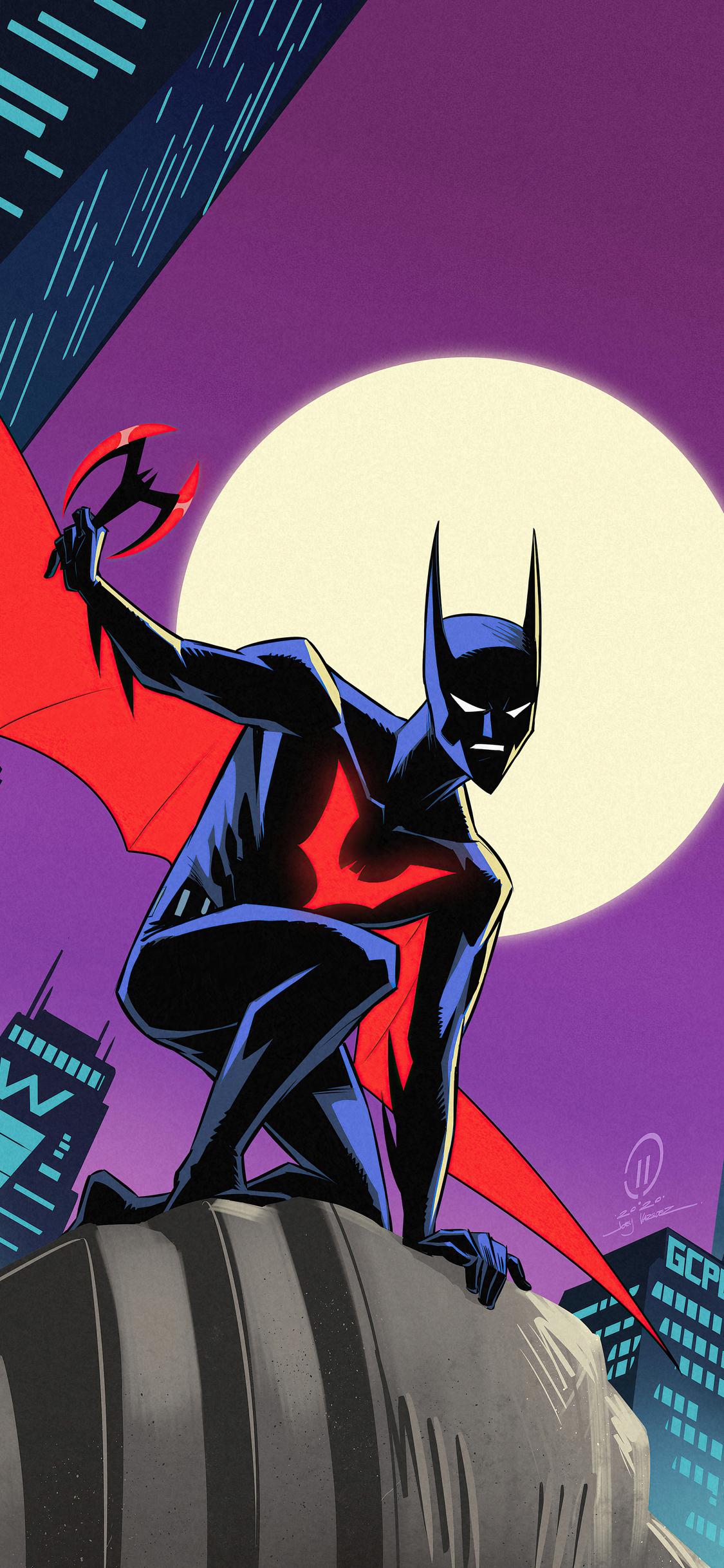 1130x2440 Batman Beyond Colorful iPhone XS, iPhone iPhone X HD 4k Wallpaper, Image, Background, Photo and Picture, Phone