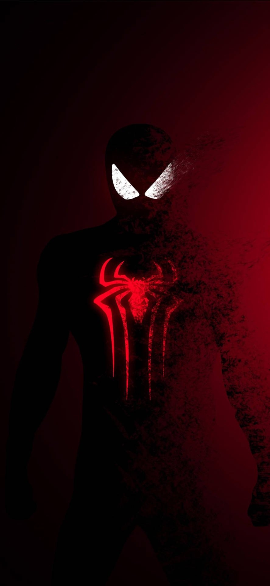 890x1920 Dark Red Spiderman Wallpaper, Phone