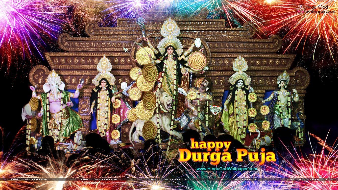 1370x770 Happy Durga Puja HD Wallpaper for Desktop Download. Durga puja, Desktop