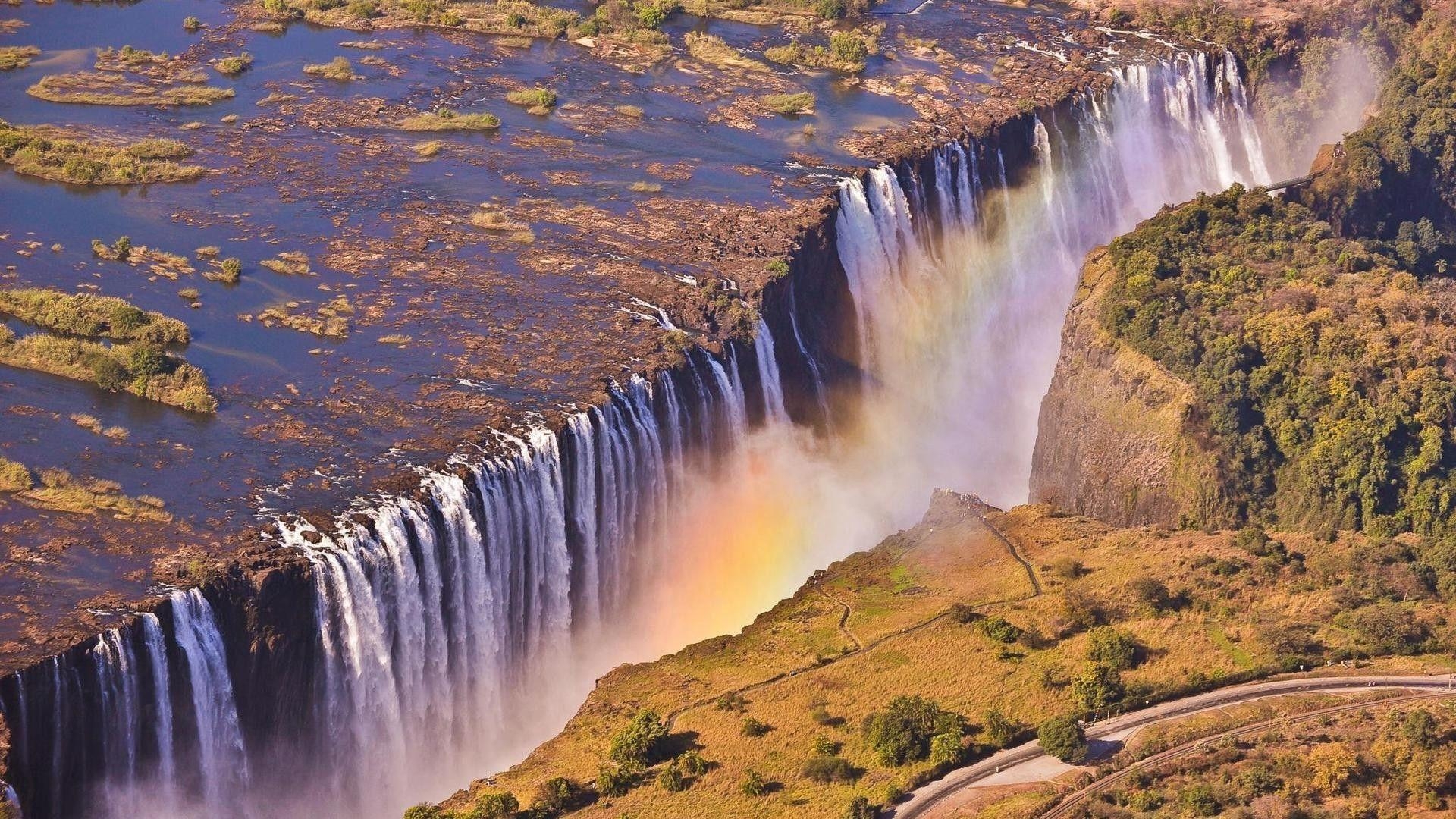 1920x1080 Rainbow Over Victoria Falls At Night HD Desktop Background, Desktop