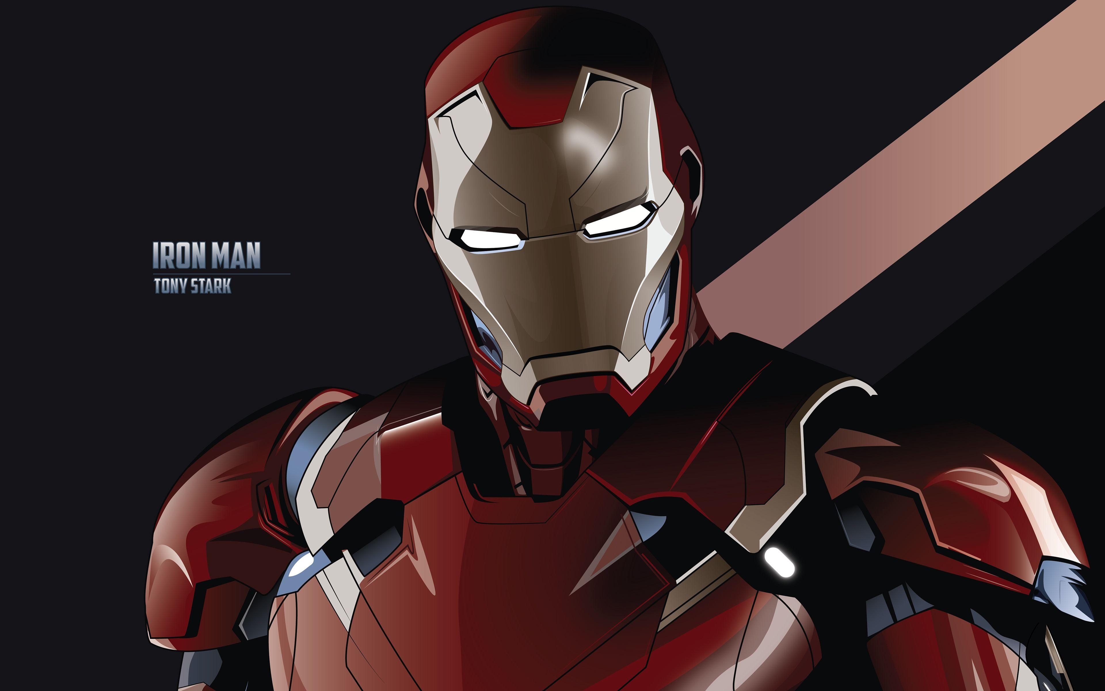 3840x2400 Tony Stark Iron Man Minimal 4K Wallpaper, Desktop