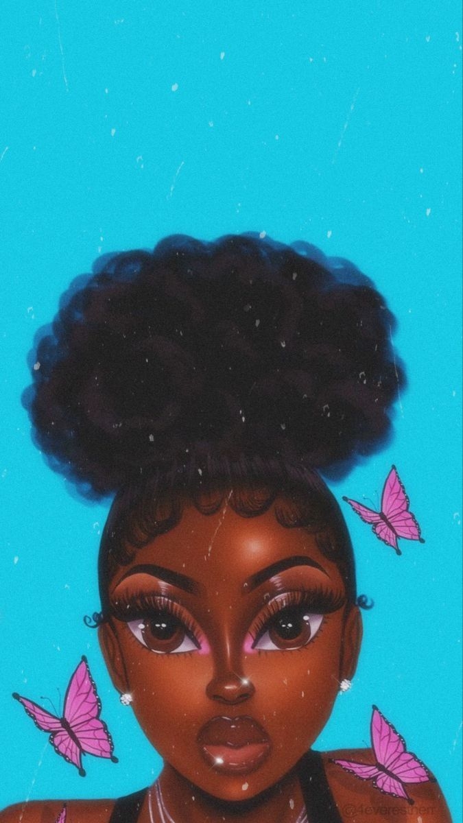 680x1200 AESTHETIC WALLPAPER. Black girl cartoon, Black girl art, Black girl magic art, Phone