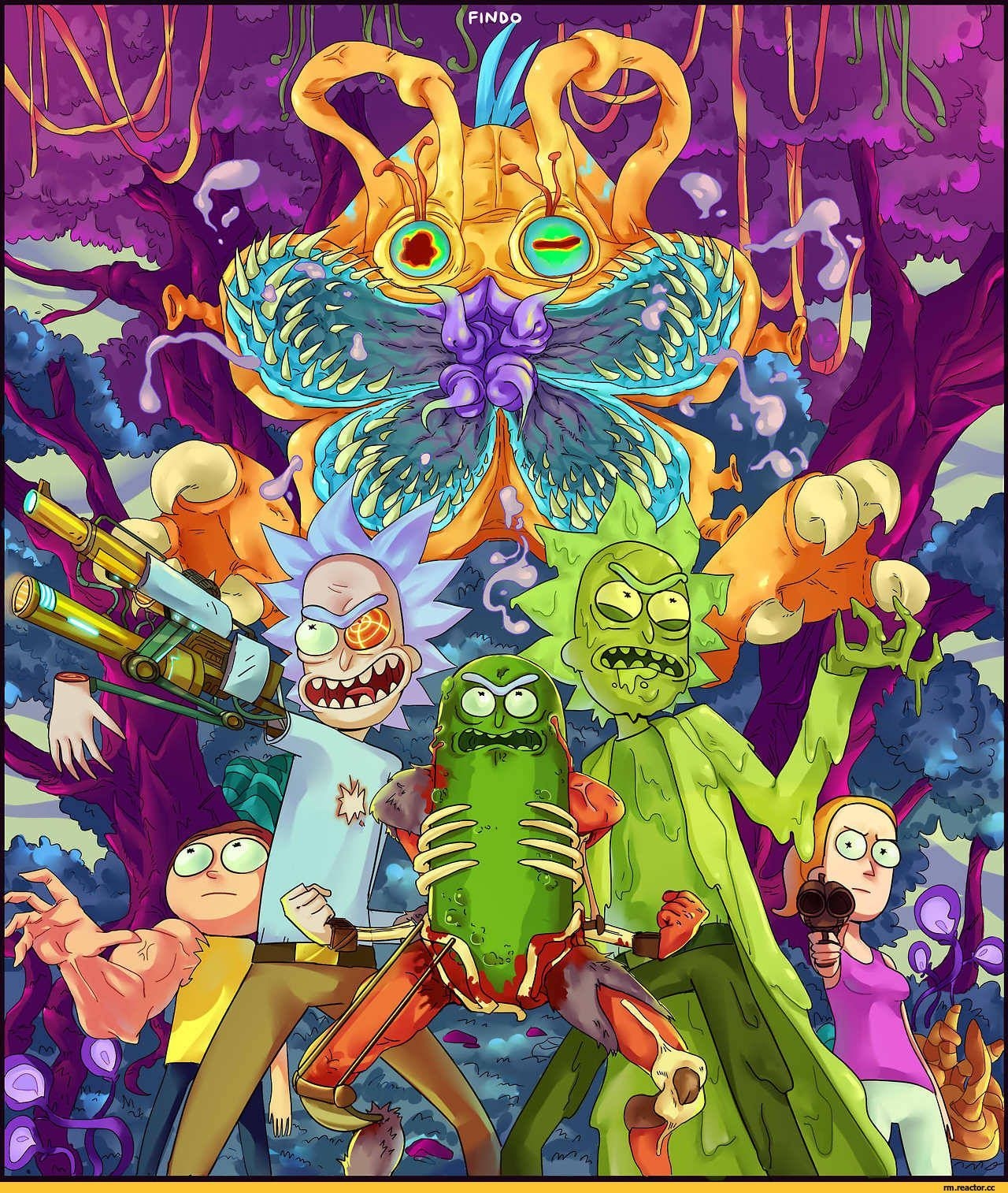 1280x1520 Rick and Morty Psychedelic Wallpaper Free Rick and Morty Psychedelic Background, Phone