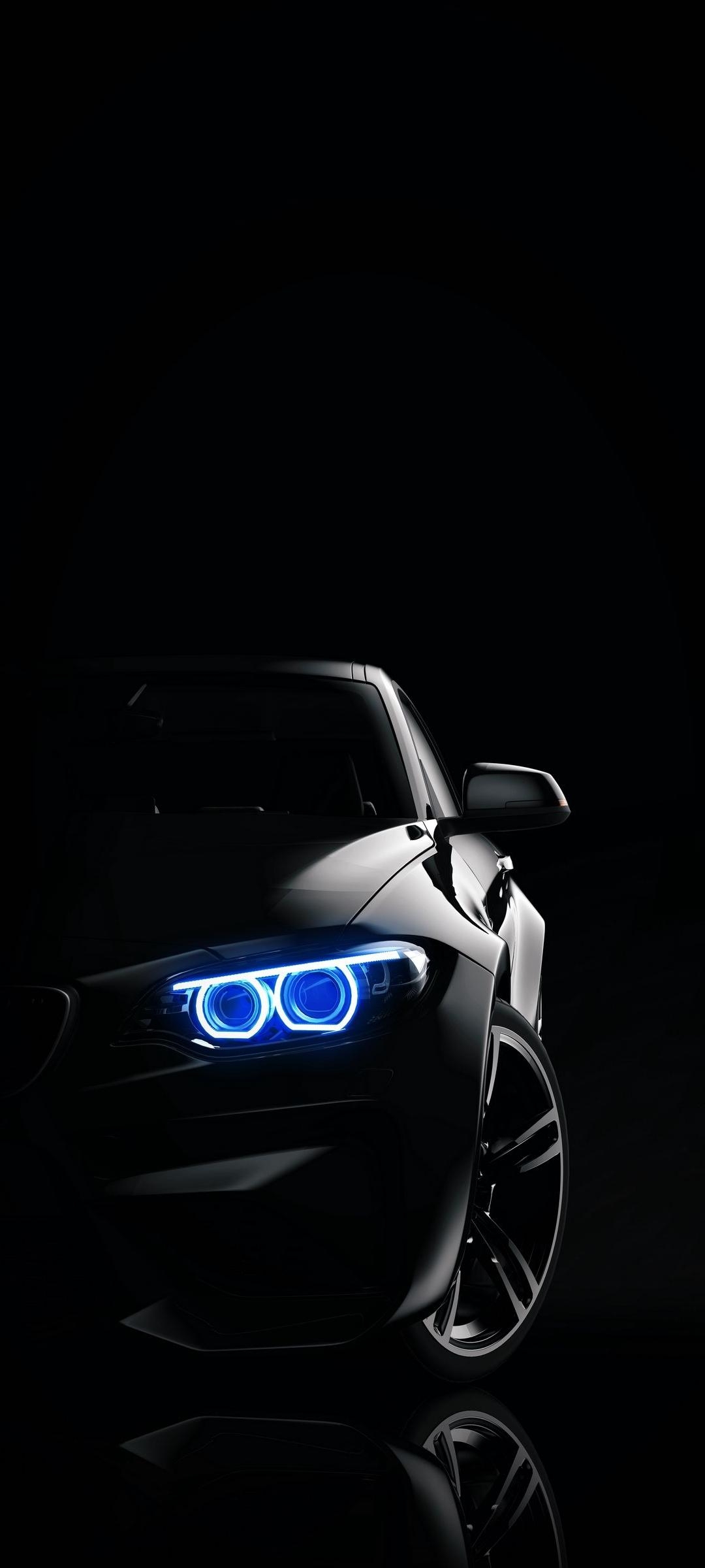 1080x2400 Black Car Amoled Wallpaper, Phone