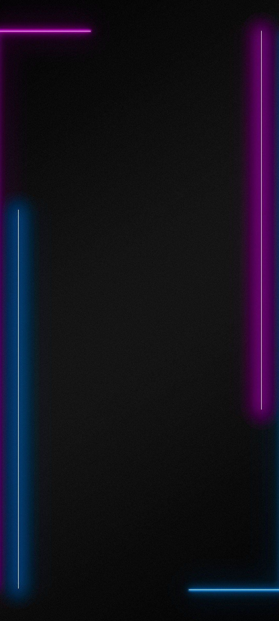 1080x2400 Neon Border AMOLED Black Wallpaper, Phone