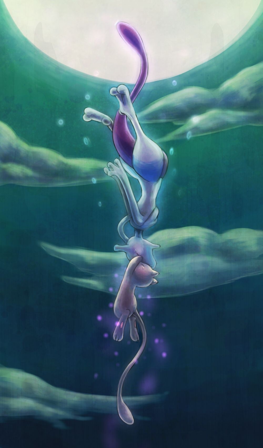 1000x1700 Pokemon Wallpaper Mewtwo And Mew, Phone