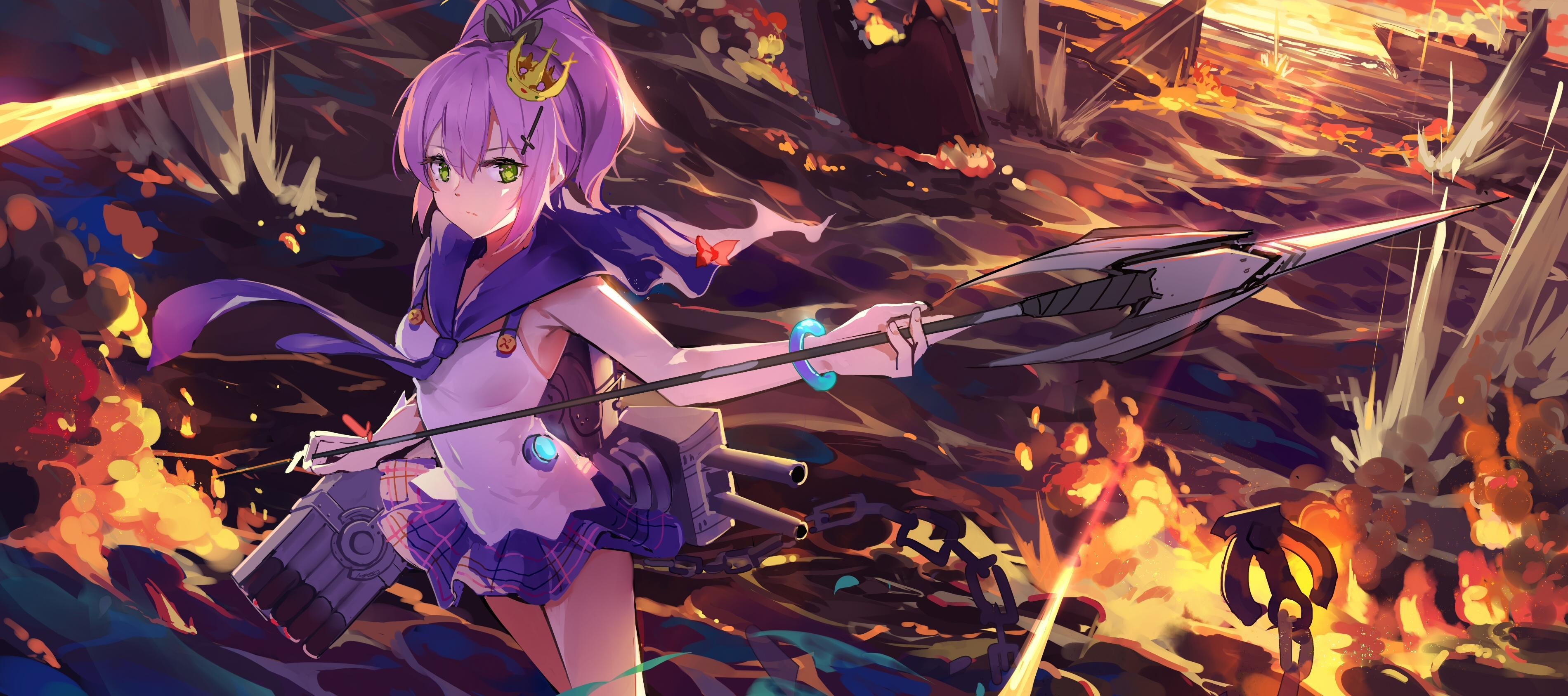 3800x1690 Azur Lane HD Wallpaper, Dual Screen