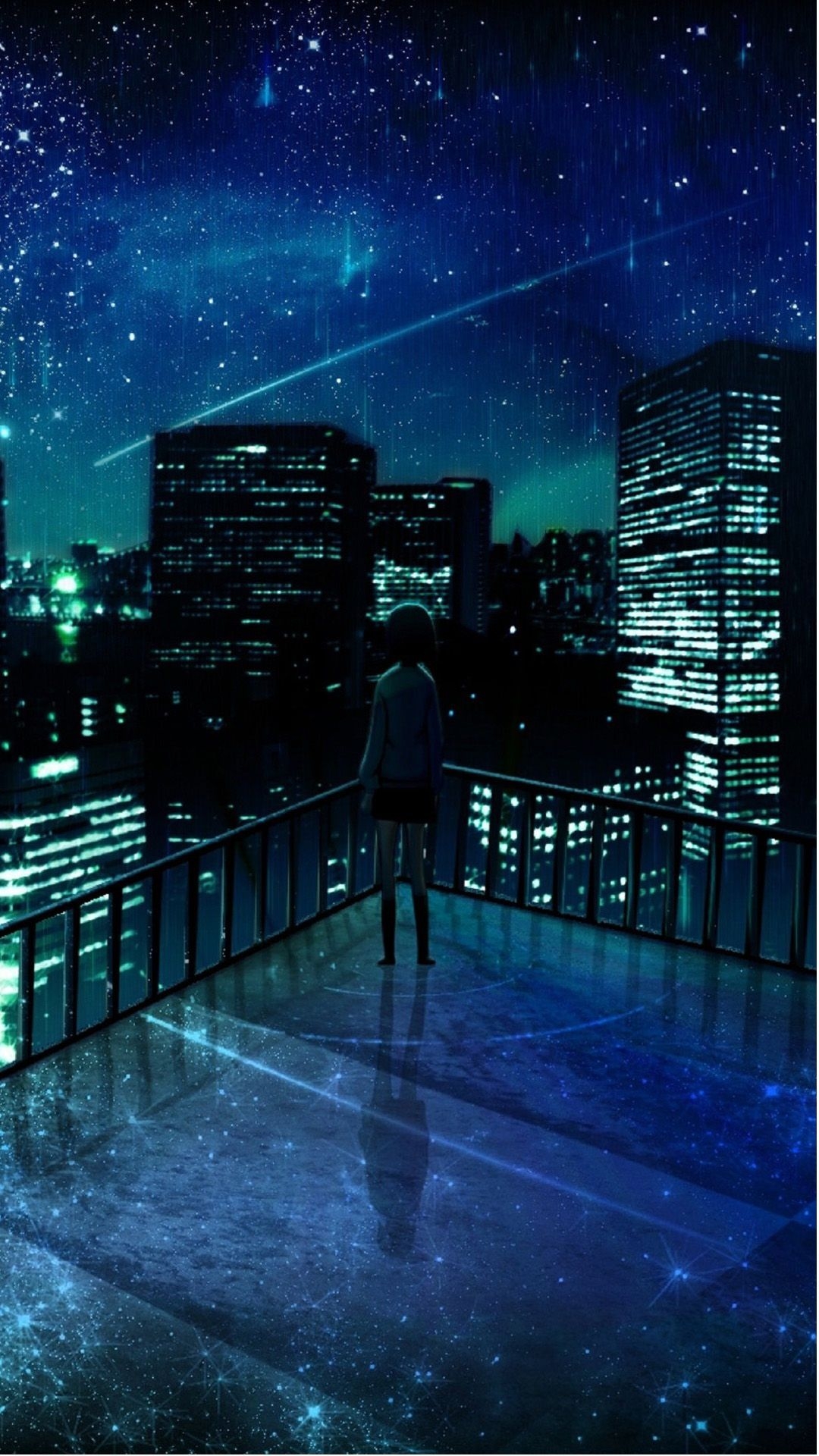 1080x1920 Anime Night City Phone HD Wallpaper, Phone