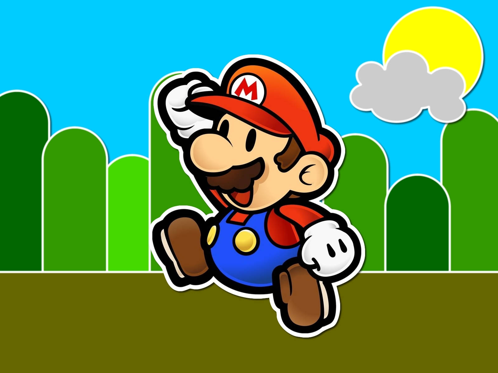 1600x1200 Download Super Mario Cartoon In Mushroom Kingdom Wallpaper, Desktop