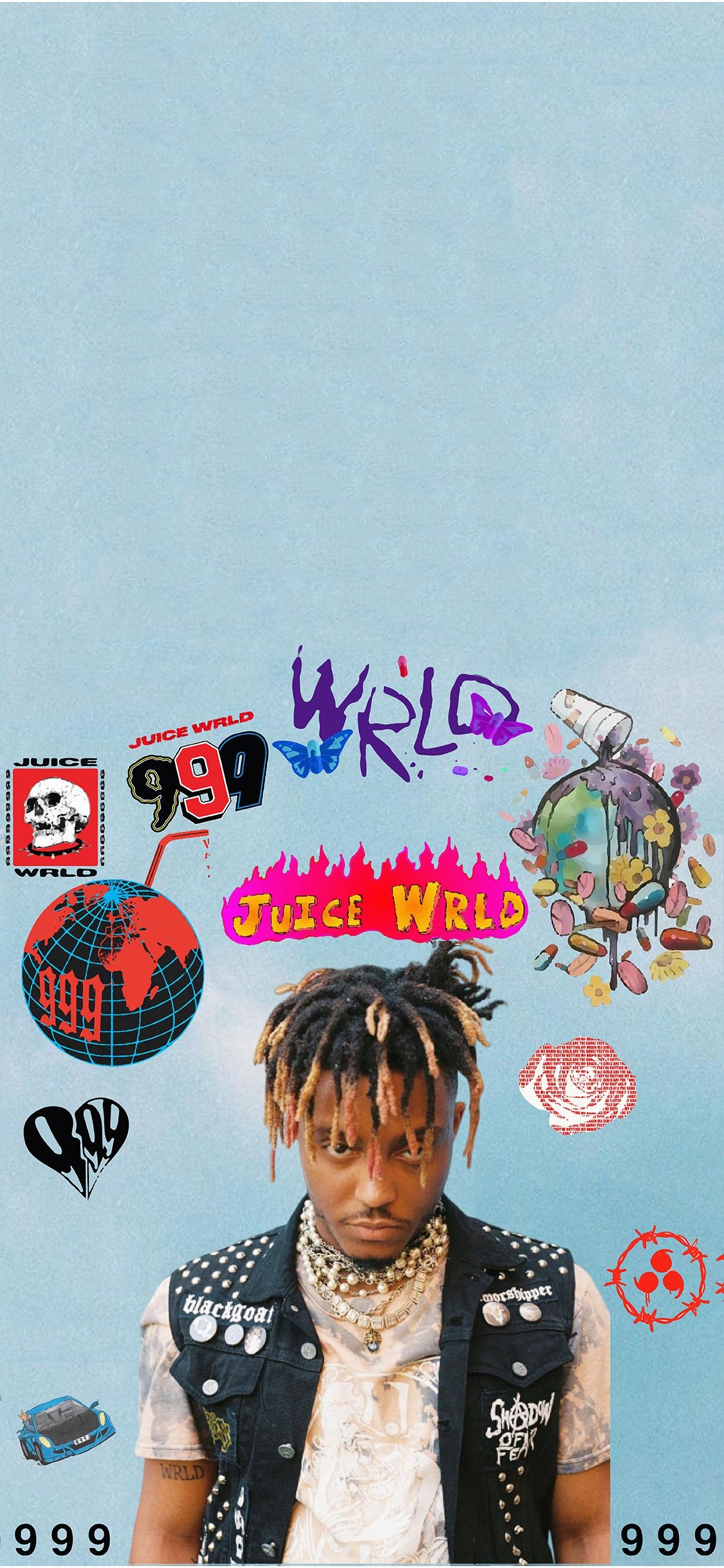 1130x2440 2nd version I made of the Juice Wrld Wallpaper, Phone