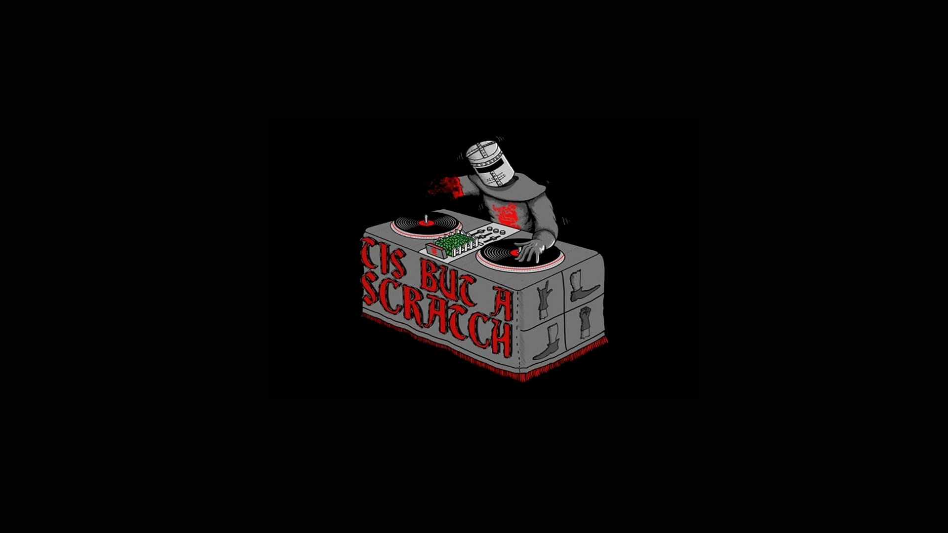 1920x1080 DJ, #Black knight, #dark humor, #Monty Python and the Holy Grail, Desktop