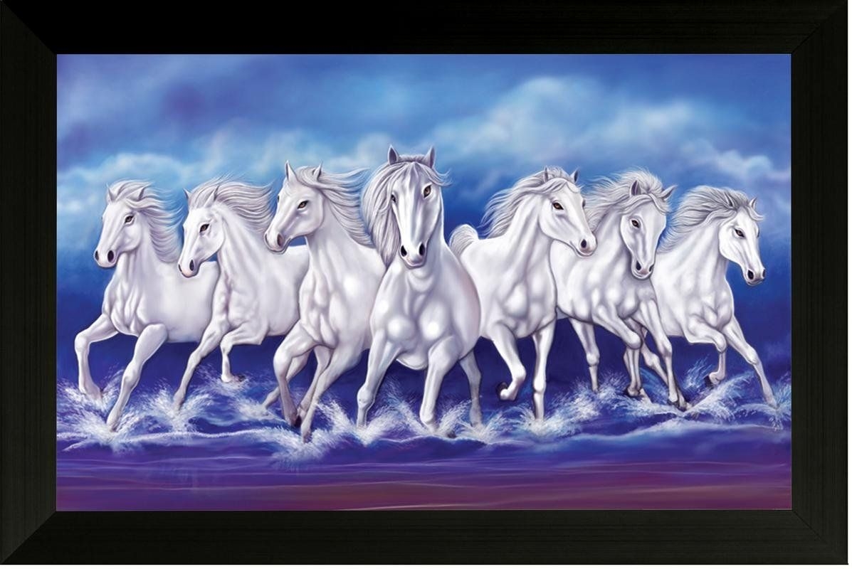 1200x800 Seven White Running Horses Wallpaper Running Horse Vastu, Desktop