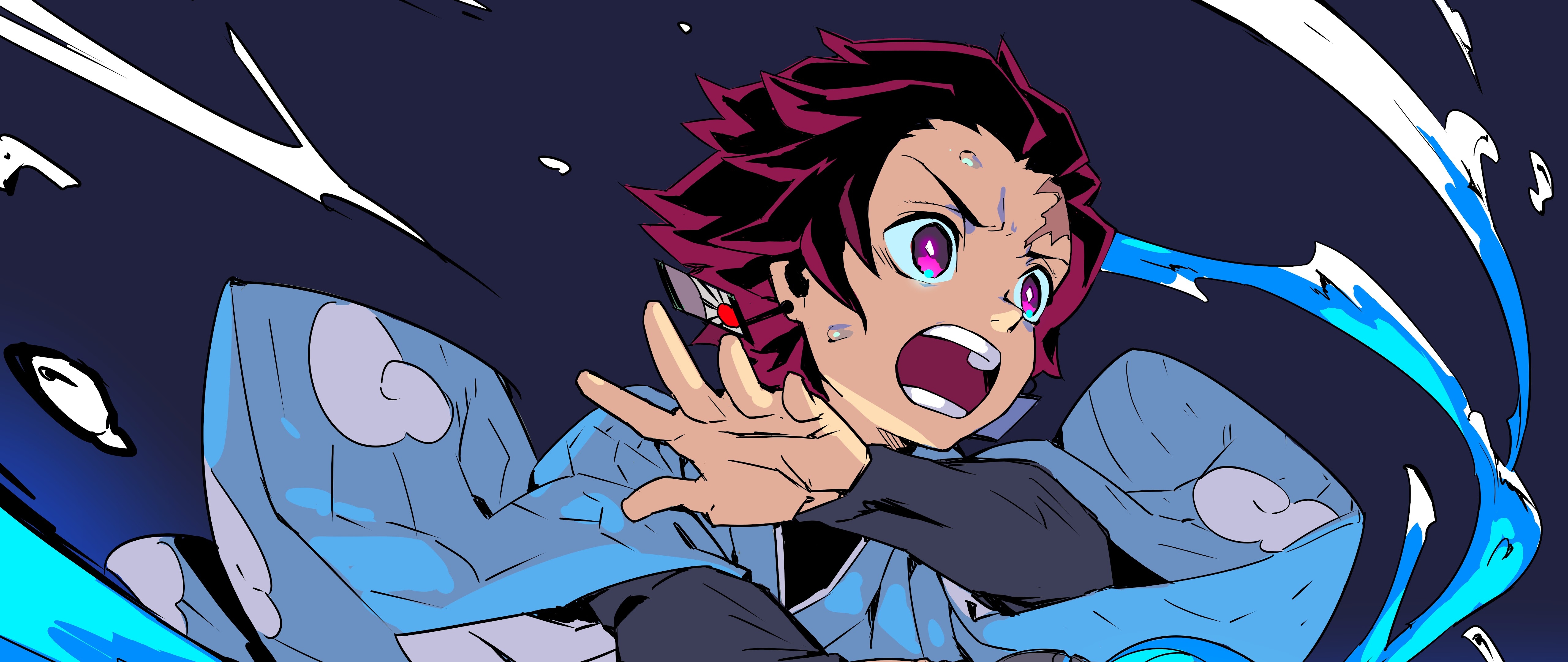 5120x2160 Tanjirou Kamado Kimetsu No Yaiba 8K, Dual Screen