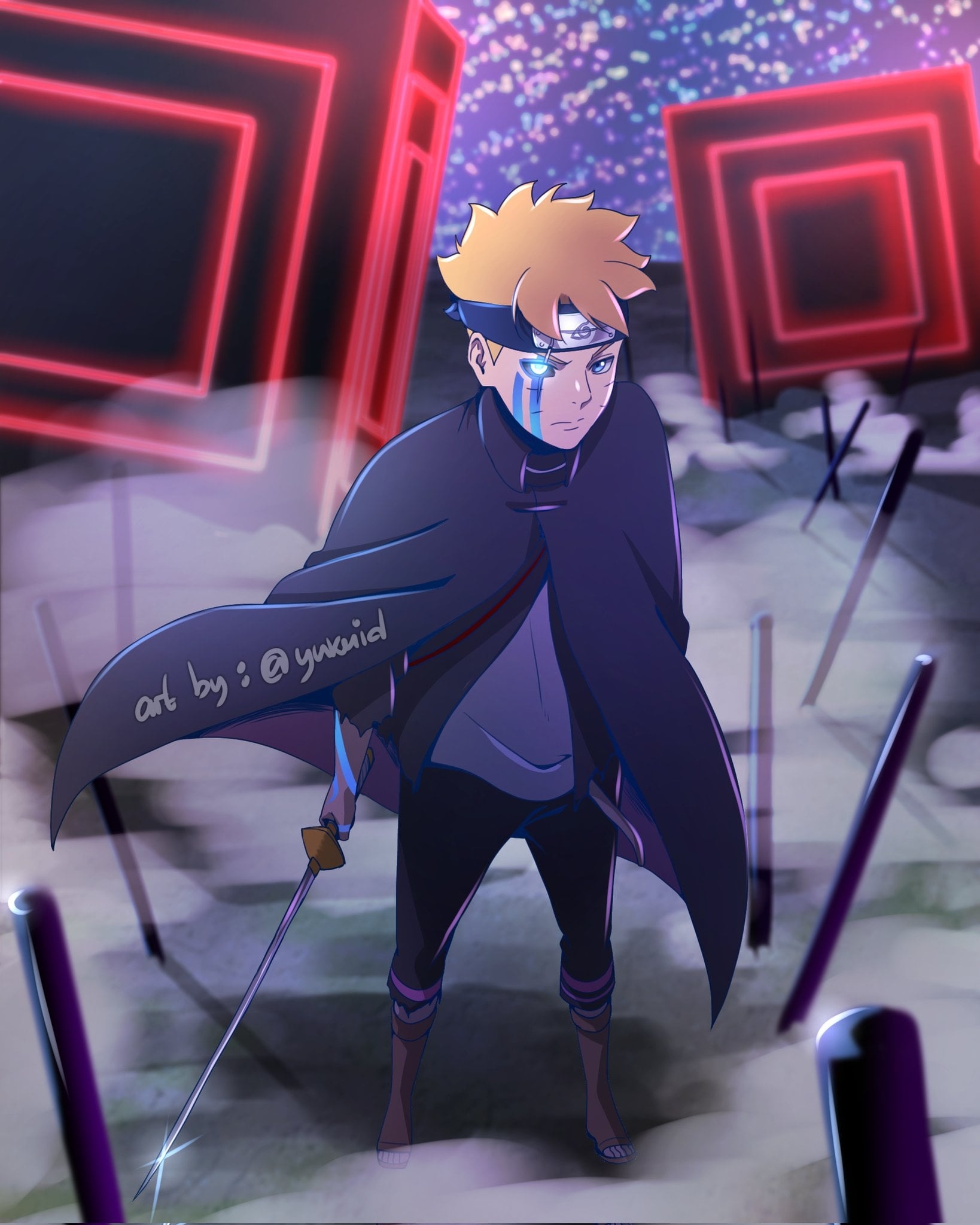 1640x2050 Timeskip Boruto (art, Phone