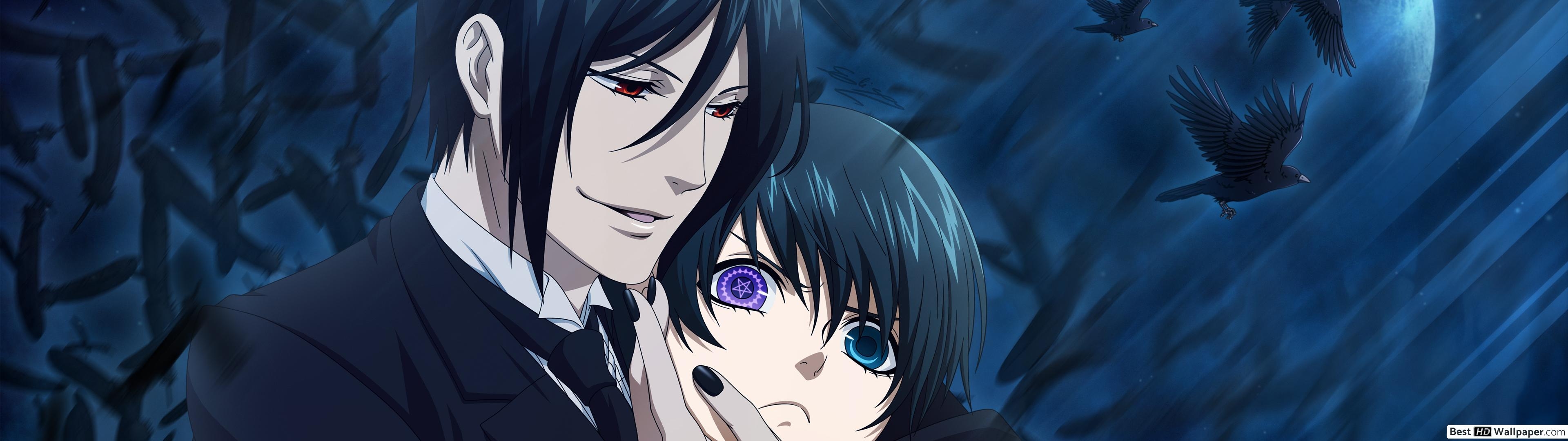 3840x1080 Black Butler Sebastian Ciel HD wallpaper download, Dual Screen