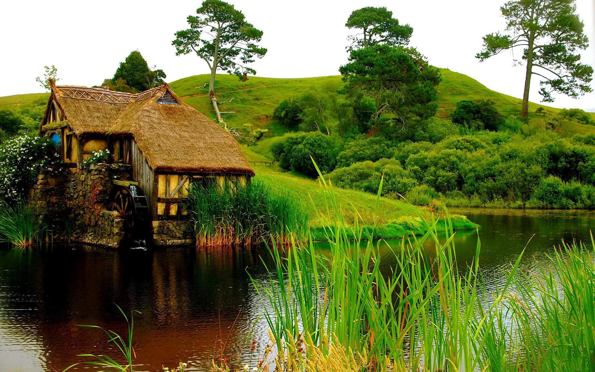 1920x1200 House On The Riverbank HD desktop wallpaper, Widescreen, High, Desktop